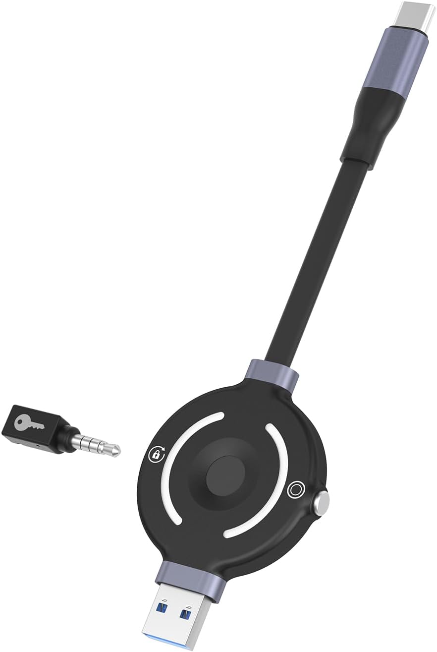 Fingerprint Encrypted USB C Flash Drive 128GB, Hardware Encryption Flash Drive with Reset Tool, One-Time Use Mode, No Software Needed, 5-Times Enrollment