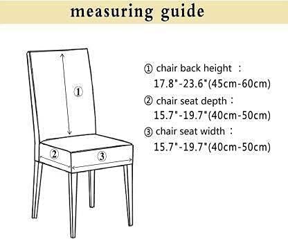 Image of Cortina Dining Chair Slipcovers | Anti Slip Chair Cover | Printed, Removable & Easy Wash | Universal Fit Soft Stretchy Polyester Spandex Fabric | Living Room, Kitchen, Hall | Pack of 4, Rose Leaves