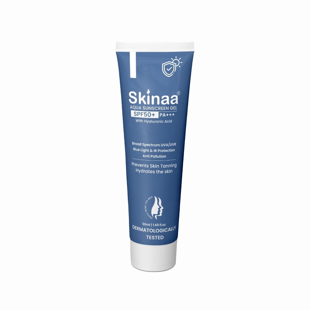 SKINAA Hyaluronic Acid Sunscreen Aqua Gel SPF 50+ PA+++ for Unisex | Oil Free Sunscreen spf 50 Broad Spectrum UVA/UVB and ...