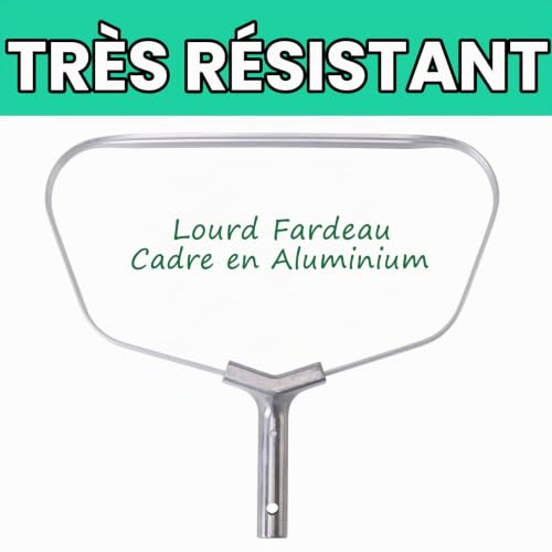 DABOVIN Épuisette de Piscine en Maille Ultra Fine pour Ramasser Pollens Petites Impuretés Grasse, Filet de Piscine avec Cadre Renforcé en Aluminium, Pool Rake Skimmer Net – vue 5