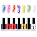 NICOLE DIARY Blossom Nail Polish Watercolor Marble Nail Ink Magic Blossom Gel Beautiful Flower Nail Art Varnish Manicure Design(7 Colors)