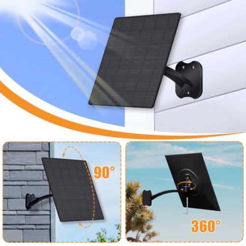 Panel solar para cámaras de vigilancia 5V con recubrimiento de ETFE y conector tipo C resistente 4