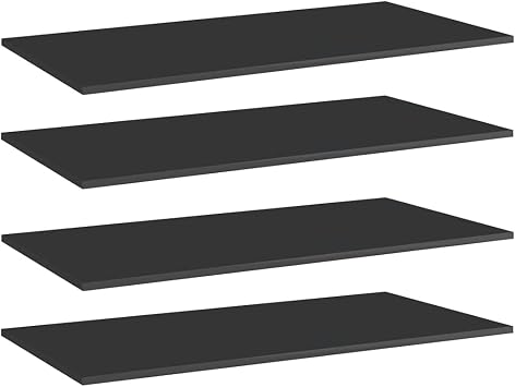 Modern Wall Shelves,Floating Shelf Wall Mounted Replacement,Wall Shelf Display Wall Storage Shelf,Bookshelf Boards 4 pcs High Gloss Black 39.4"x19.7"x0.6" ChipboardPriority Delivery