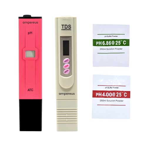 Image of AMPEREUS Digital TDS & pH Meter | Water Quality Tester for Home, RO, Aquarium & More | Accurate Water Purity, pH Level & TDS Checker for Reliable Testing