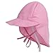 Produktbild auvstar Baby Schirmmütze Sonnenhut mit, Kinderhut UPF 50+ UV-Schutz, mit Nackenschutz, einstellbare Größe, für das Schwimmen im Freien, Reisen, Beach Play, Summer Must. (Pink, 48-54cm)