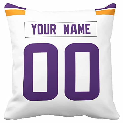 Image of ANTKING Throw Pillow 2 Pack with Custom Name and Number Personalized Gift for Men Women Boys
