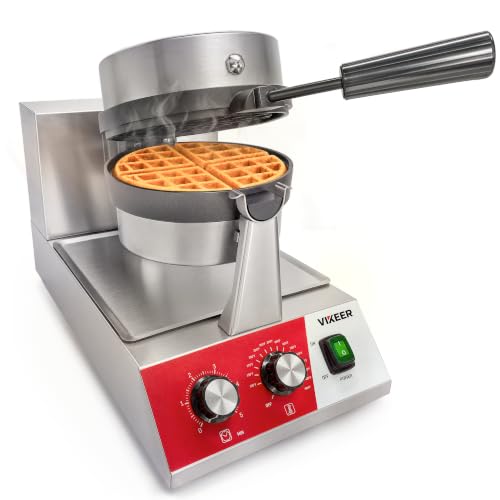 VIKEER 1300W Round Waffle Maker