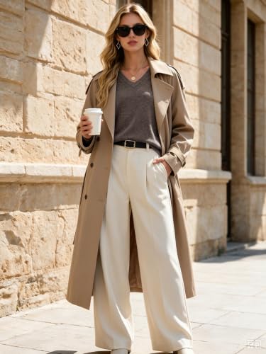 Chocolate Brown Tops for Women V Neck Fall Sweaters 2026 Trendy Coffee S - image 6