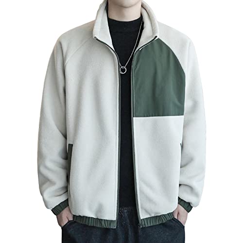 Veste polaire à col montant homme pour contrer le vent frais automnal veste légère