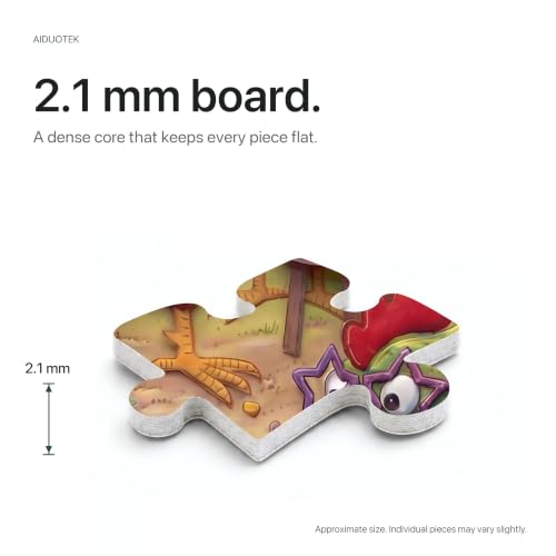 Puzzle Chicken Book Club Farm para adultos, 500 piezas - Arte colorido y caprichoso en estilo papel - Cartón grueso premium 20.5x15 pulgadas con póster de referencia para amantes de libros miniatura 2