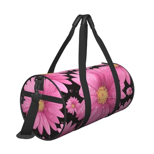 Polka Dot Flower Duffle Bag for Men Women - Carry on Overnight Bag Travel Duffel Tote Bags Yoga Gym Bags Waterproof Weekender Bag Large Luggage Bag with Adjustable Strap2