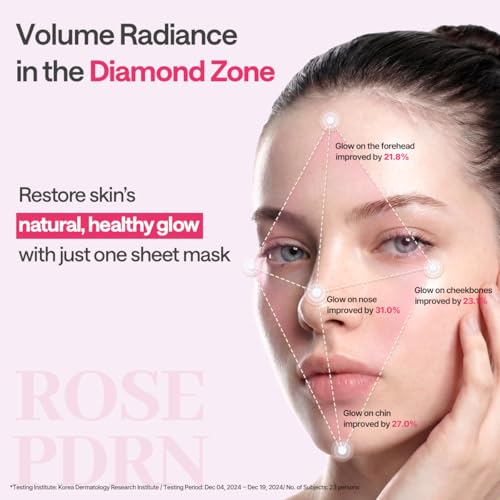 Image of MEDIHEAL Essential Face Mask [PDRN] Healthy Glow 10 pcs. with 99% Purity White Rose PDRN for Glass Skin, Pore Care, Skin Firming - Home Skin Care & Vegan Formula Korean Beauty Sheet Mask