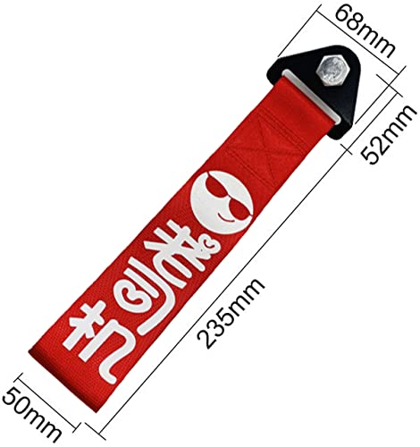 2PCS Red Racing Tow Straps – 2" X 11.5" Heavy Duty Nylon Recovery Straps With Steel Hardware, Universal Tow Strap For Cars, Trucks, ATV, UTV & Motorcycles