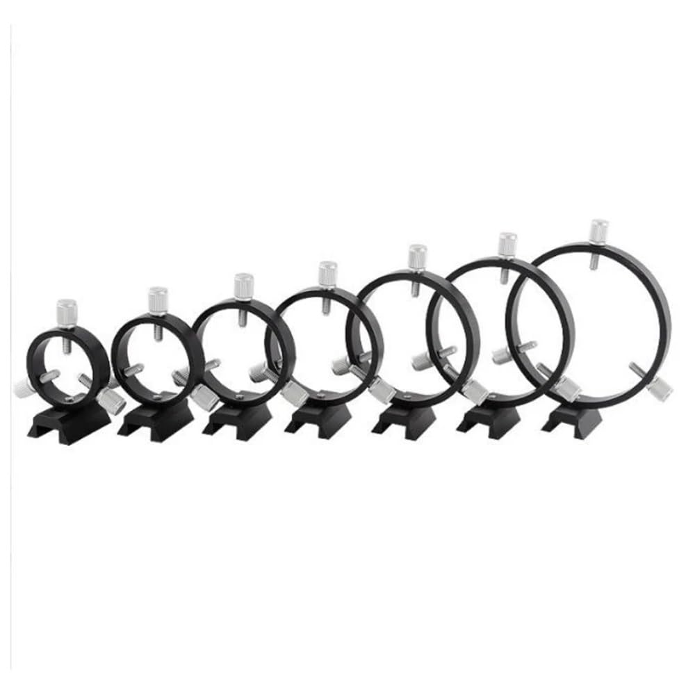 Accessori per telescopi Set di anelli guida da 80 mm, anello guida astronomico a tre punti, 1 piastra, 1 anello, 4 viti, colore rosso e nero Oculare per telescopio(Schwarz)