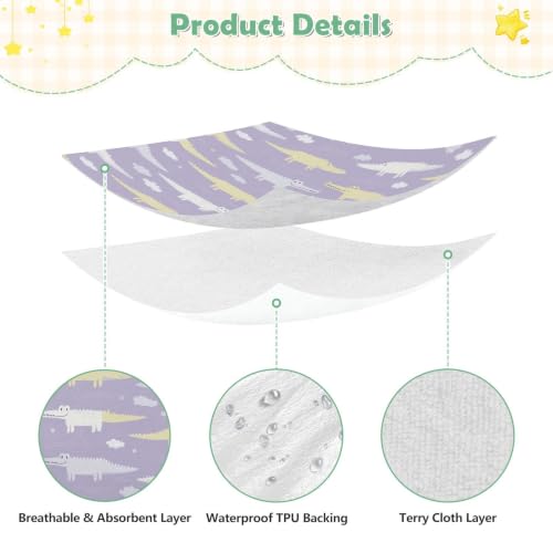 Housse de matelas imperméable motif gothique violet durable