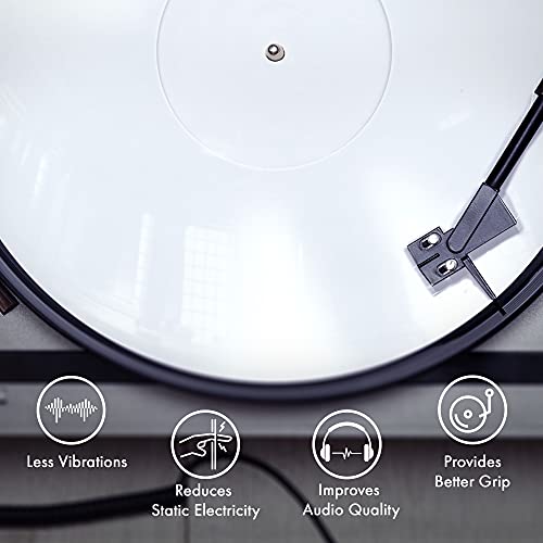 image for PRO SPIN White Acrylic Turntable Mat - Platter Slipmat for 12