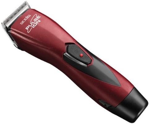 Andis ProClip Pulse Ion Adjustable Blade Clipper, Professional Equine and Livestock Grooming, Burgundy, RBC (68310)
