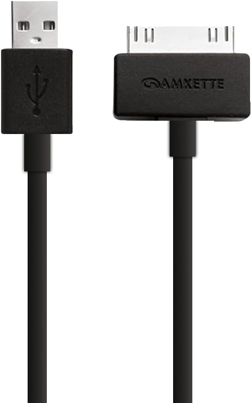 30 Pin to USB Charging & Data Sync Cable for iPhone 3G/3GS/4/4s/iPad 1/2/3, iPod Nano 5th/6th Gen and iPod Touch 3rd/4th Gen -1.5m (Black)