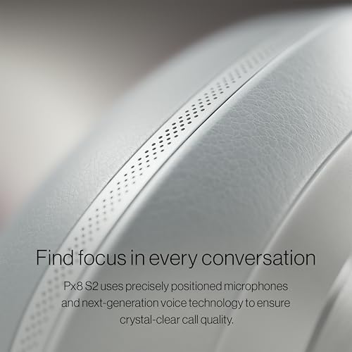Image of Bowers & Wilkins Px8 S2 Wireless Over-Ear Headphones, Midnight Blue, Bluetooth Headphones with Active Noise Cancelling, Hi-Res Audio, 30 Hours of Playtime, USB-C 15-Min Quick Charging