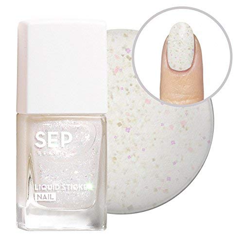 [SEP BEAUTY] Macaron Liquid Sticker Nail 9.5ml - Vivid and Glowing Water Base Nail Polish Strips (Easily Applied and Removed Like Stickers) (#Vanilla White)