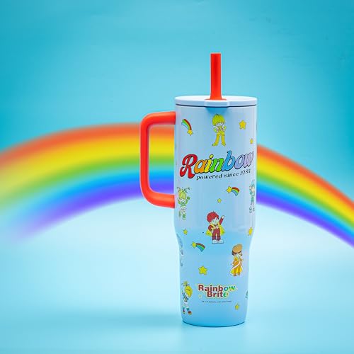 Image of Zak Designs Rainbow Brite 30oz Spill-Proof Stainless Steel Travel Tumbler (Pack of 9)