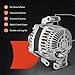 A-Premium Alternator Compatible with Jeep Cherokee 2014-2019, Compass, Renegade & Chrysler 200 & Ram ProMaster City & Fiat 500X, 2.4L, 12V 160A CW 6-Groove Pulley, Replace# 56029624AA, 56029624AB