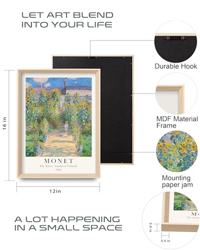 HesenDot Framed Monet Canvas Prints Set of 3 #TOP23