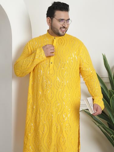 Image of SOJANYA(Since 1958 Cotton Regular Fit Plus Size Ethnic Long Kurta for Navratri & Indian Festivals