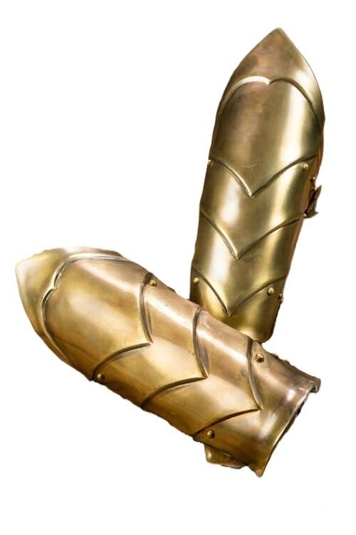 Illumine Elven Armor Set Medieval Larping Fantasy Elf Armor Plate Armor Knight Suit Cosplay Halloween Armour (Bracers)