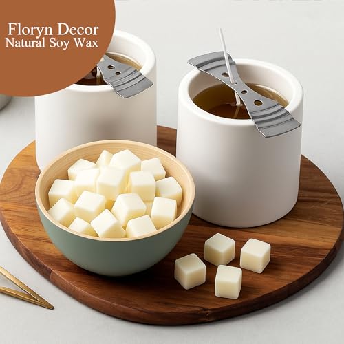 Floryn Decor® - 100% Pure Soy Wax for Candle Making | Natural Soy Wax | Vegetable Wax for Candle Making (Pack of 500 Gm)