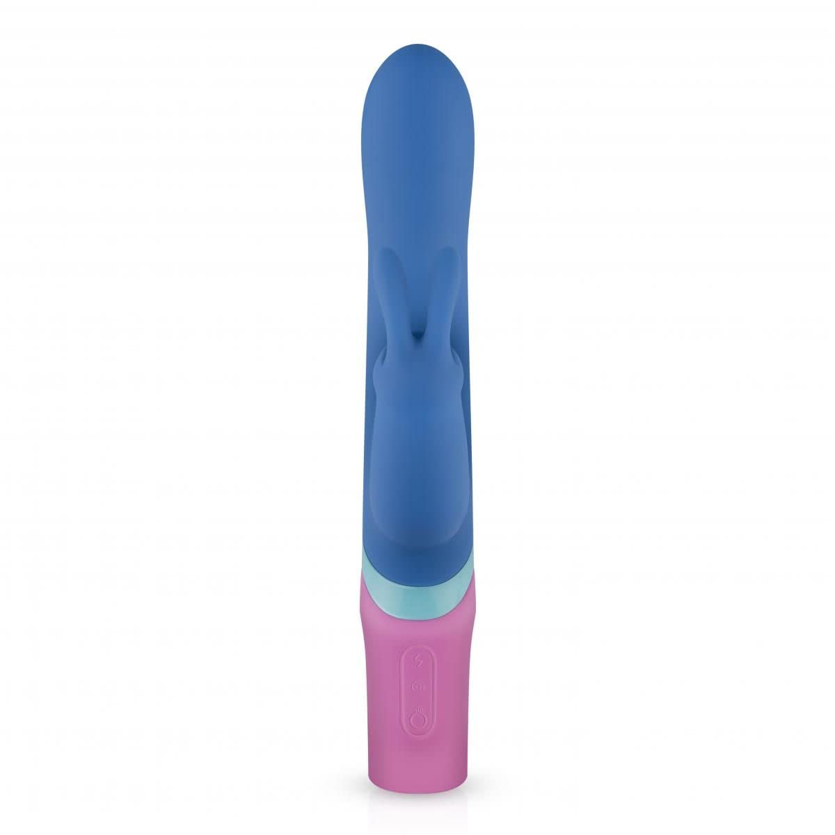 Doble Vibrator Vice – Estimulación Anal, Vaginal y Clítoris – Vibrador Conejo para Mujer con Bolas Anales – Azul/Rosado