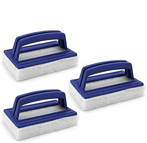 Lot de 3 brosses de piscine avec poignée ergonomique pour nettoyage manuel