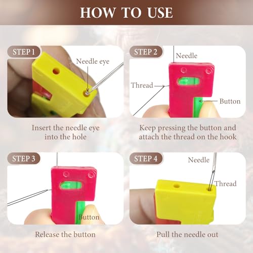 image for Runsgo Automatic Needle Threader,New Sewing Machine Needle Threader,Se