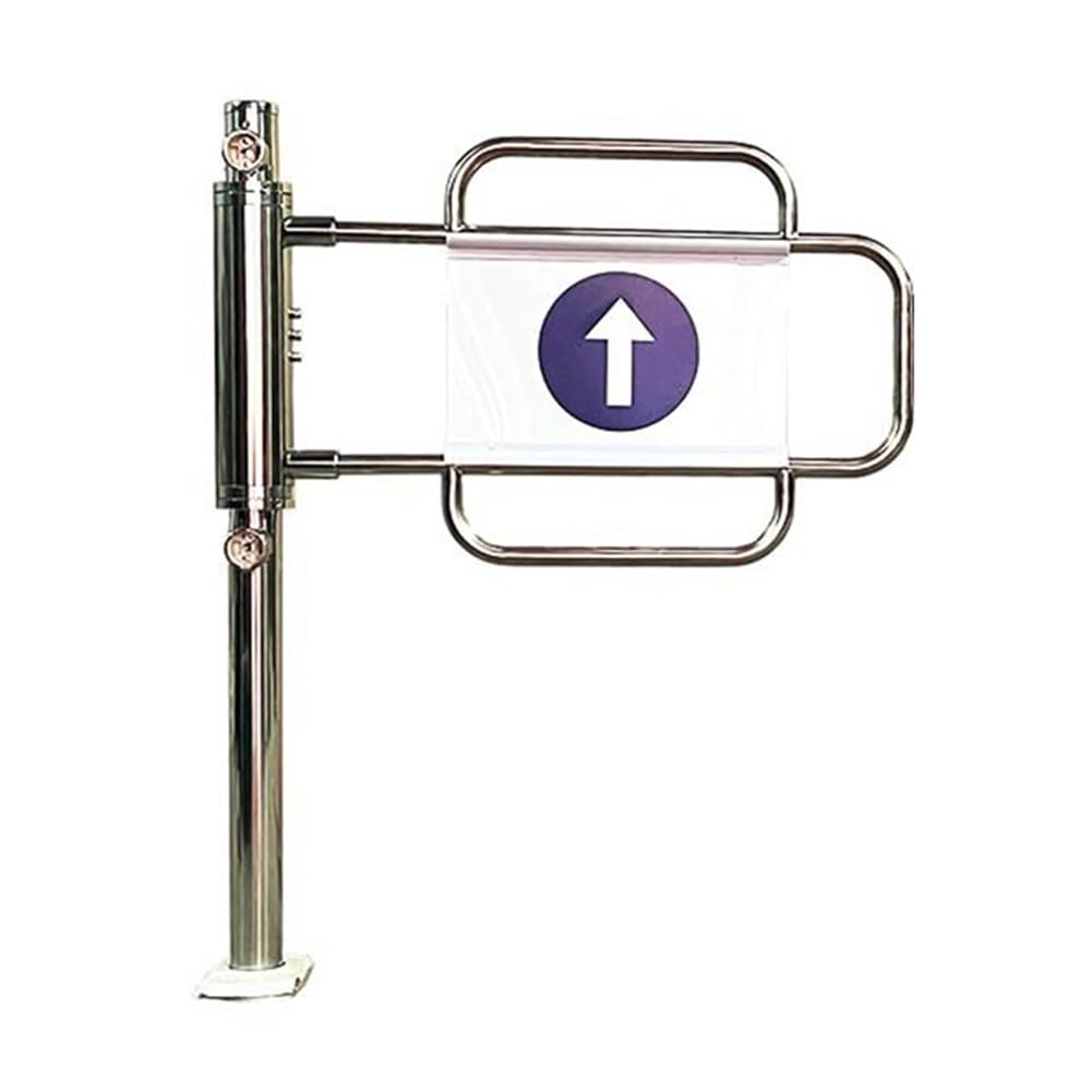 Barrière de sécurité en métal pour porche d'entrée – Ouverture manuelle et fermeture automatique Porte d'entrepôt Unidirectal Store Ber Argent 90 x 100 cm – Solution d'accès sécurisé pour la maison et