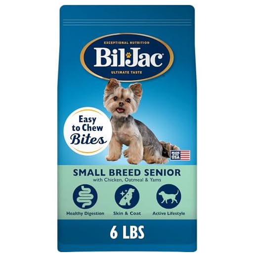 Bil-Jac Small Breed Senior Dry Dog Food, Chicken, Oatmeal & Yam, 6 lb