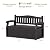 Patiowell 70 Gallon Plastic Storage Bench, Water-Resistant Deck Box for Patio Furniture, Garden Tools, Pool Storage and Outdoor Cushions, Black