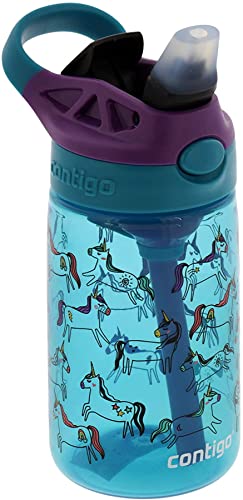 Image of Contigo AUTOSPOUT Camping Hydration Water Bottles, 14oz (Pack of 1), Unicorn