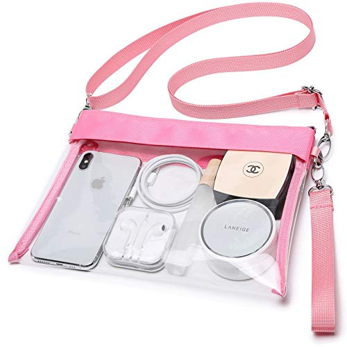 Clear Purse Crossbody, Veckle Small Clear Bag NFL Stadium Approved Tote BTS Concerts
