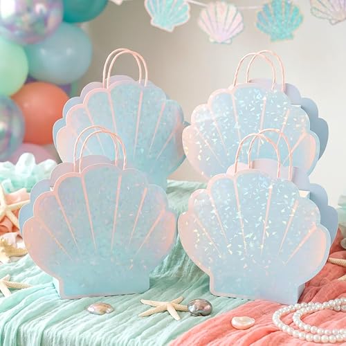 Glitter Mermaid Party Favor Bags Mermaid Party Goodie Bags Party Favor Box Under the Sea Party Bags