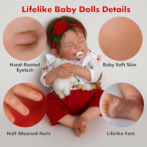Muñeca realista Reborn para niñas 20 pulgadas miniatura 4