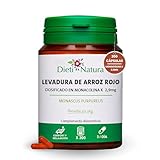 Dieti Natura Levadura de Arroz Rojo 200 Cápsulas para Reducir Colesterol - 2,9mg de Monacolina K para Bajar el Colesterol - Levadura Roja de Arroz para Salud Cardiovascular (200 Capsulas)