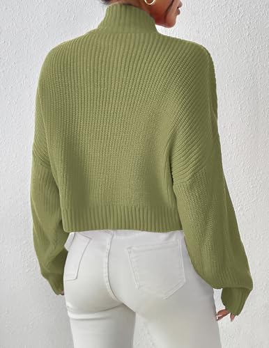 Womens Lightweight Cute Turtleneck Ultra Cropped Sweaters Spring 2025 Ribbed Knit Crop Thin Pullover Sweater2