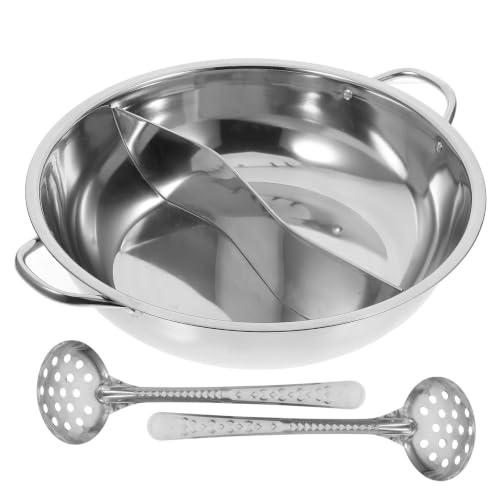 Olla de acero inoxidable resistente con divisor de doble fondo 2