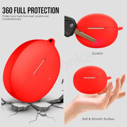 Image of Silicone Case Cover Compatible for OnePlus Buds 4 -Red