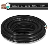 6ft 6/4 6 AWG Portable SOOW Cable (4 Conductor) - SOOW 600V 6 Gauge Electric Wire for Motor Lead, Welder, Generator, Portable Lights, RV/EV Car Chargers and Machinery - 6 Feet Electrical So Cord