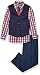 Nautica Boys' Four-Piece Mini Hounds Tooth Vest Set with Tie