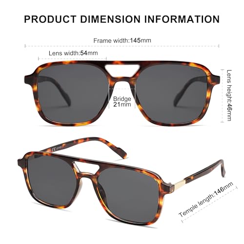 Image of SOJOS Retro Aviator Sunglasses for Women Men,Trendy Rectangle Womens Mens Shades Sun Glasses SJ2202