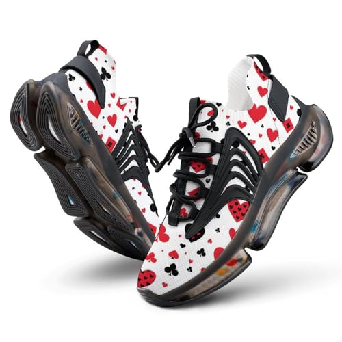 Playing Card Poker Walking Shoes Fashion Sport Shoes Gym Shoes Running Shoes Casual Shoes for Men Women 11men（EUR45）