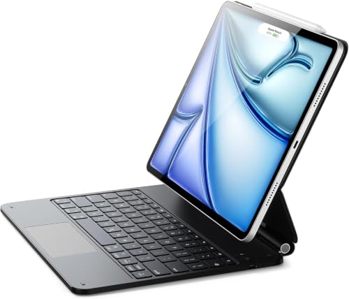 FOGARI (�t�H�K��) Magic �L�[�{�[�h�P�[�X iPad Air 13 (M3 2025, M2 2024) ����� iPad Pro 12.9 (��6/5/4/3����) �p Magic Multi-Touch �g���b�N�p�b�h ���C���{�[�o�b�N��