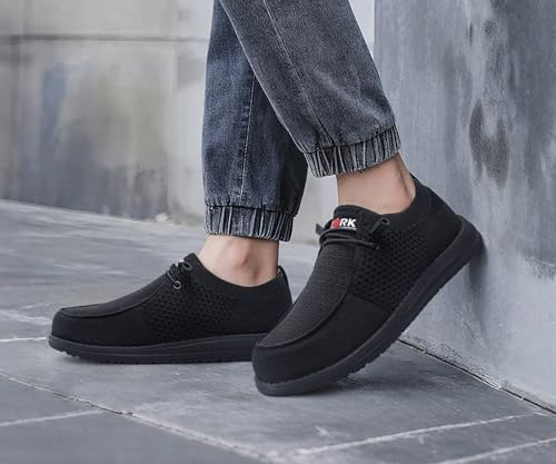 LARNMERN Slip On Steel Toe Shoes Men Lightweight Comfortable Lounging Walking Sneakers Steel Toe Loafers2